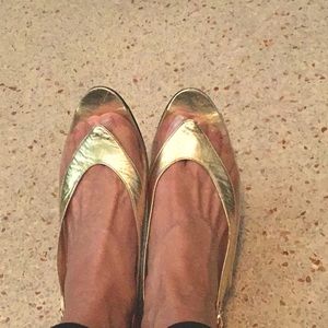 Gold and sheer sandals